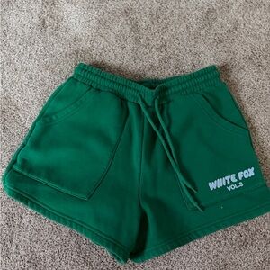White Fox Boutique Green Athletic Shorts